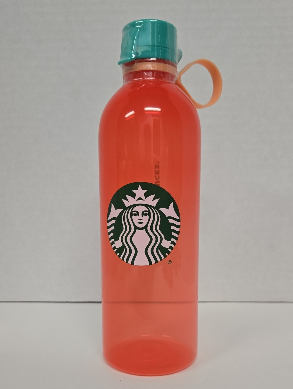 Starbucks 2020 Watermelon Water Bottle w/Teal Cap & Loop 24 oz NWT